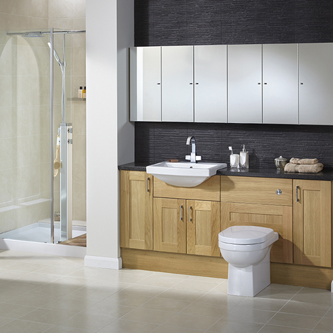 Shades Bathroom Furniture Oak Shaker Style