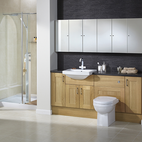 Shades Bathroom Furniture Oak Shaker Style 